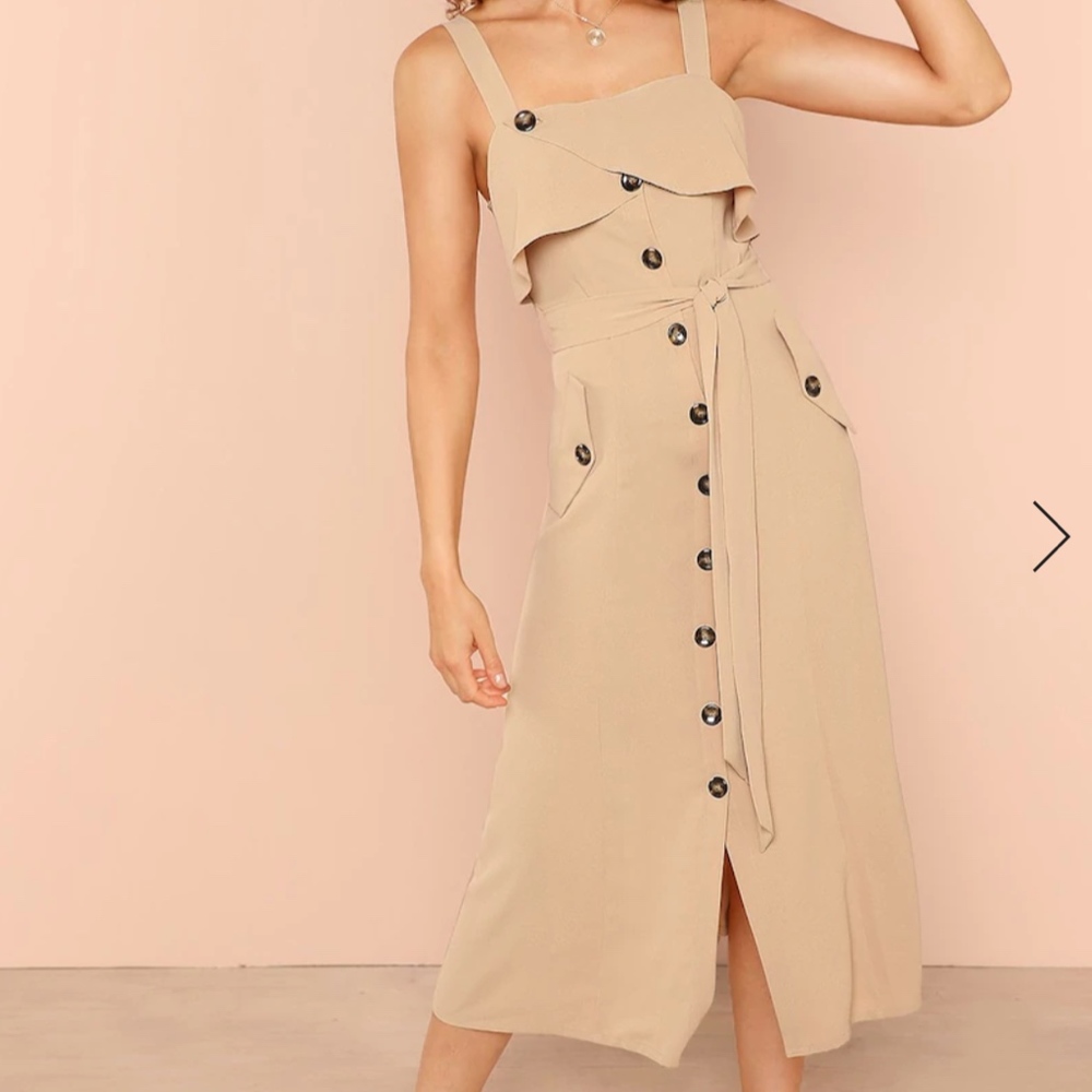 Button Down khaki Dress